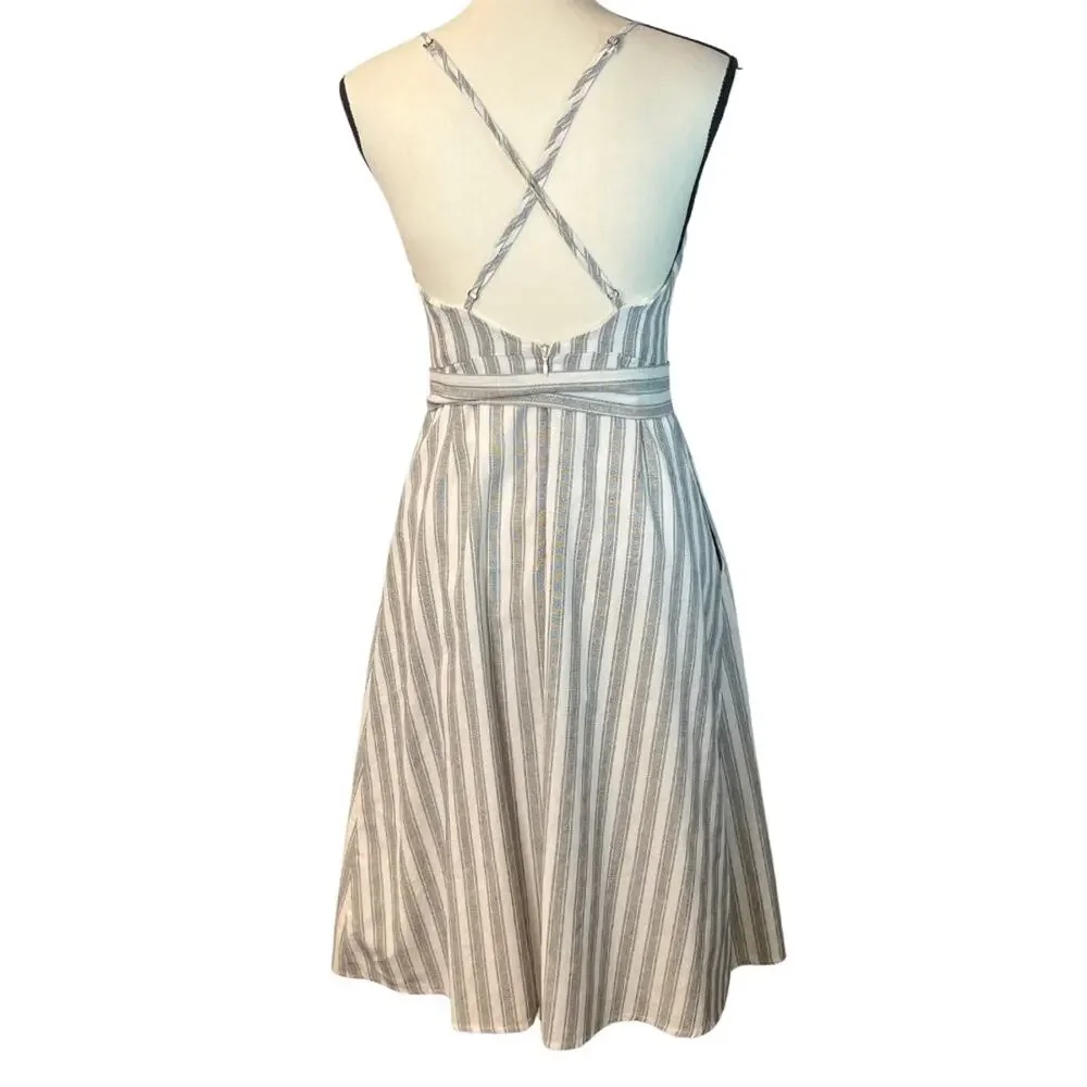 Lulu’s Women’s Striped Cotton Summer Dress Size S